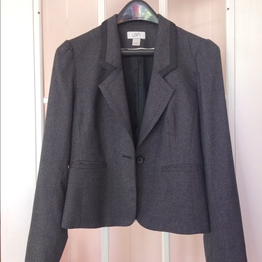 Loft Charcoal pipped, back pleated  Jacket